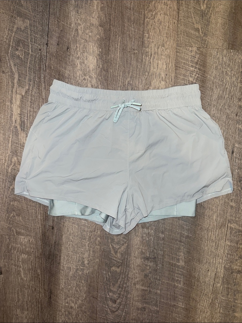 Spyder Women's Pale Blue Athletic Shorts with Inner Liner